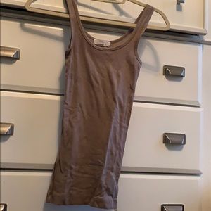 Ribbed tan tank top